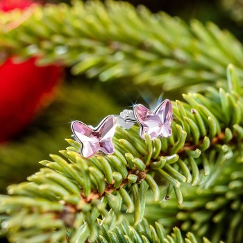 Angel Nina Pendientes de Cristal Para Mujer Pendientes de Plata Para Mujer Pendientes de Botón Para Niñas Pendientes