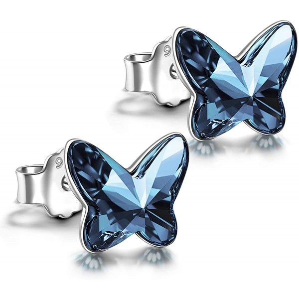 Angel Nina Pendientes de Cristal Para Mujer Pendientes de Plata Para Mujer Pendientes de Botón Para Niñas Pendientes