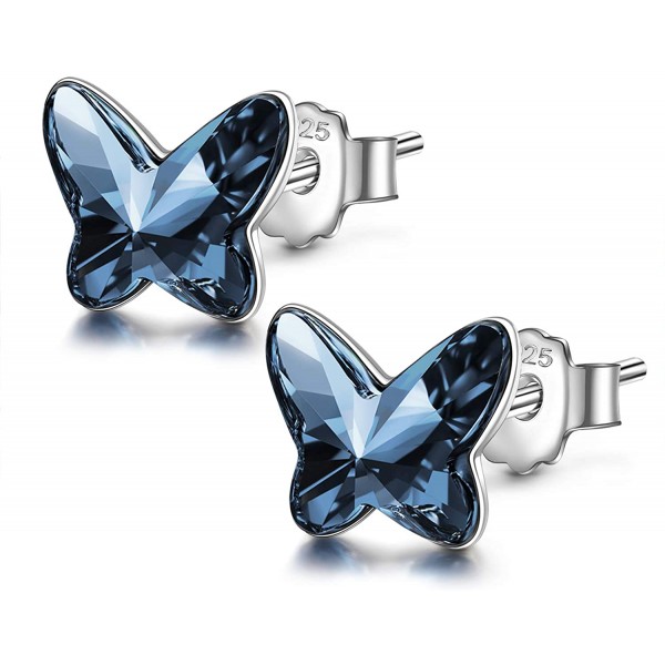 Angel Nina Pendientes de Cristal Para Mujer Pendientes de Plata Para Mujer Pendientes de Botón Para Niñas Pendientes