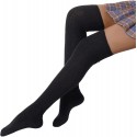 Calcetines altos de lana para mujer, calcetines de punto sobre la rodilla, calcetines largos hasta la rodilla, para mujer