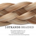 SEGO Diademas Trenzadas Elásticas Mujer Pelo Sintético Se Ve Natural [Castaño Claro] Extensiones de Cabello Accesorios Braid 