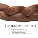 SEGO Diademas Trenzadas Elásticas Mujer Pelo Sintético Se Ve Natural [Castaño Claro] Extensiones de Cabello Accesorios Braid 