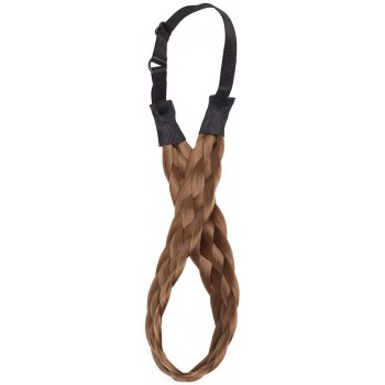 SEGO Diademas Trenzadas Elásticas Mujer Pelo Sintético Se Ve Natural [Castaño Claro] Extensiones de Cabello Accesorios Braid 